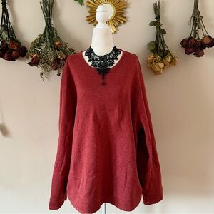 Orangey Red Goblincore Crown & Ivy Sweater XXL